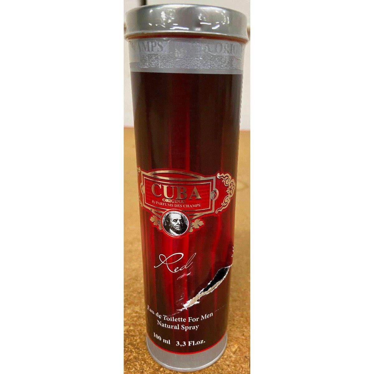 Cuba Red By Cuba cologne for men EDT 3.3 / 3.4 oz Damaged Retail box